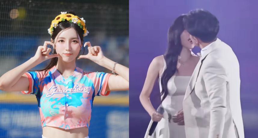 富邦悍將啦啦隊南珉貞「棒棒糖間接接吻」Travis 全場尖叫！她害羞表示：很怕被罵但他說沒關係！